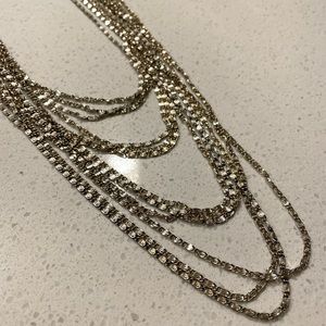 Leslie Danzis Vintage Inspired Multi-Strand Gold and Silver-Tone Necklace